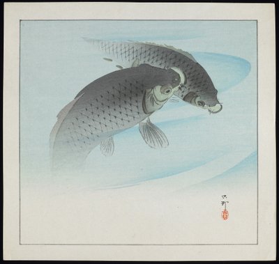 Two Carps, pre-1912 by Ohara Koson